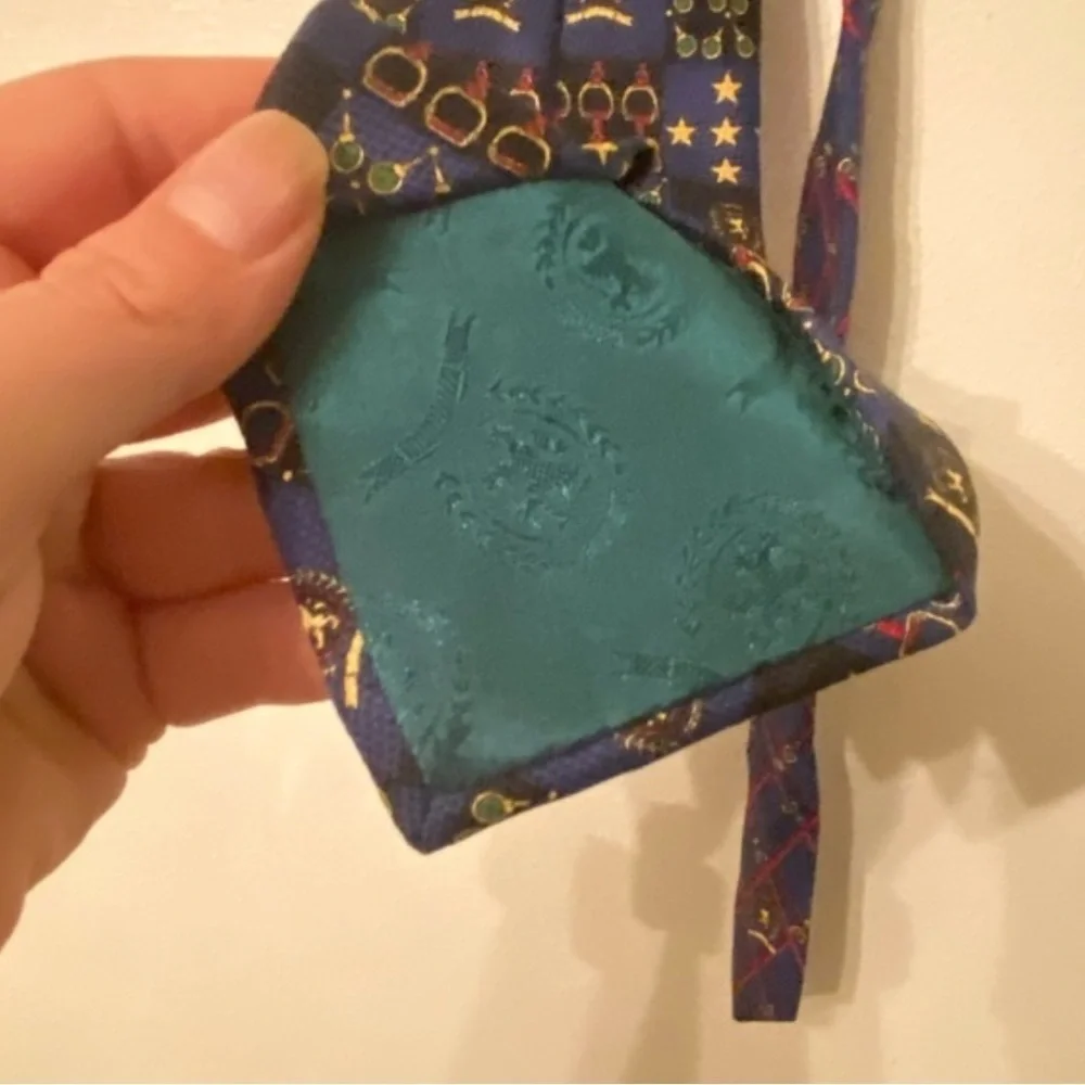 Tommy Hilfiger 100% silk blue tie